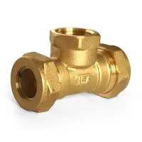 Тройник для гофрированных труб нержавеющий Stahlmann (F) 15x1/2"х15